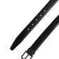 Men Black Classic Leather Metal Buckle Belt