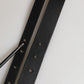 Black Double Strap Leather Silver Buckle Belt