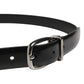 Men Black Classic Leather Metal Buckle Belt