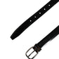 Men Black Classic Leather Metal Buckle Belt