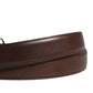 Men Brown Classic Leather Metal Buckle Belt