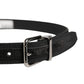 Men Black Viscose Leather Metal Buckle Belt