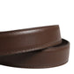 Belt Men Brown Classic Leather Metal Buckle Belt