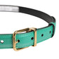 Men Green Classic Leather Metal Buckle Belt