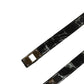 Men Black Marble Leather DG Logo Buckle Belt