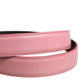 Men Pink Classic Leather Metal Buckle Belt