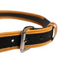 Men Black Orange Polyester Metal Buckle Belt
