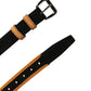 Men Black Orange Polyester Metal Buckle Belt