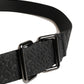 Men Black DG Logo Polyester Metal Buckle Belt