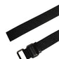 Men Black DG Logo Polyester Metal Buckle Belt