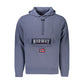 Blue Cotton Men's Hooded Sweater
