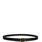 Men Black Classic Viscose Metal Buckle Belt