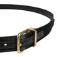 Men Black Classic Viscose Metal Buckle Belt