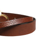 Men Brown Classic Leather Metal Buckle Belt