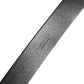 Black Calf Leather Silver Metal Buckle Belt