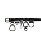 Black Calf Leather Silver Metal Buckle Belt