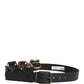Men Black Classic Leather Metal Buckle Belt