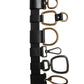 Men Black Classic Leather Metal Buckle Belt