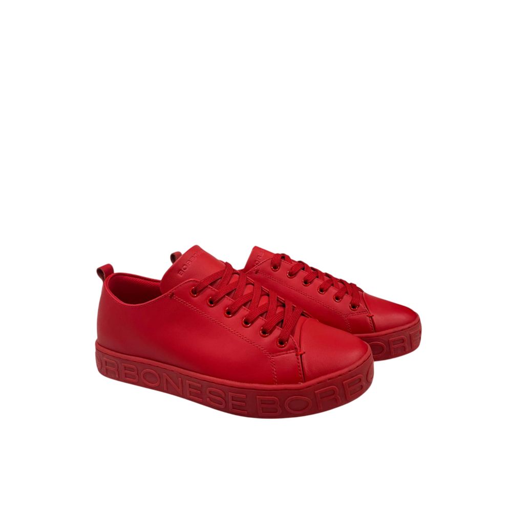 Red Leather Men Sneaker