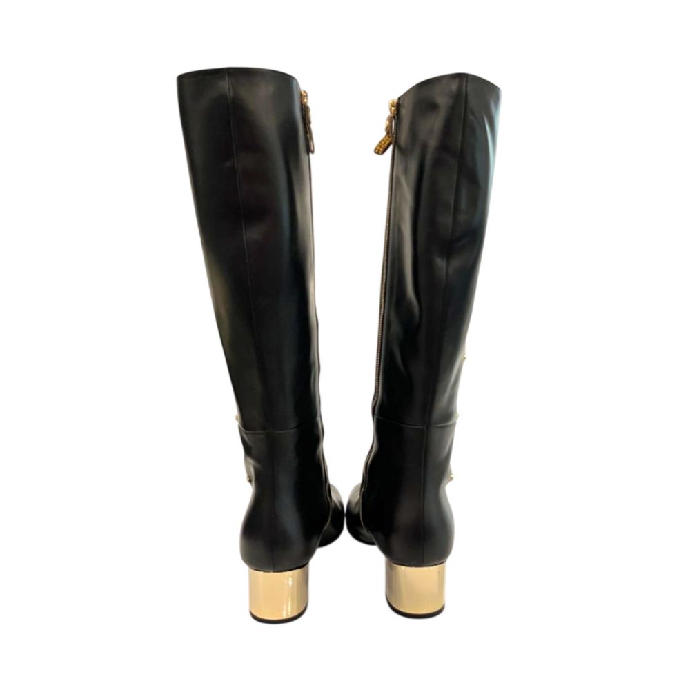 Black Leather Women Boot