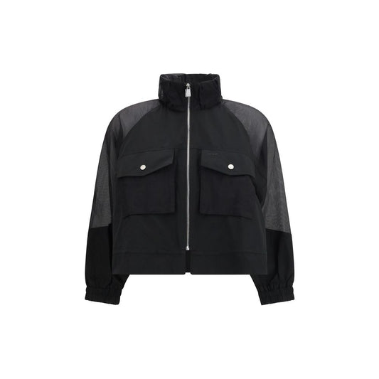Black Polyester Shell Jacket