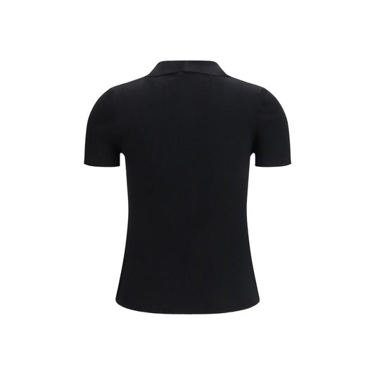 Black Fleece Wool Polo Shirt