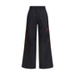 Black Cotton Casual Pants