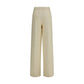 Beige Cotton Dress Pants