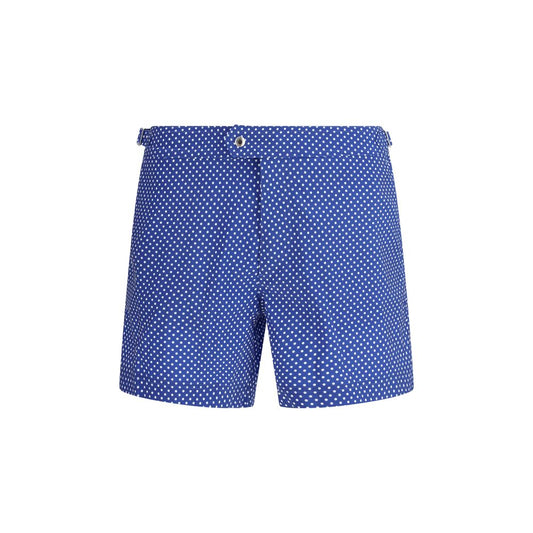 Blue Polyester Shorts