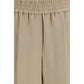 Beige Viscose Casual Pants