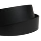 Black Calf Leather Ornate Metal Buckle Belt