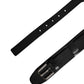 Men Black Classic Leather Metal Buckle Belt