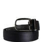 Men Black Classic Viscose Metal Buckle Belt