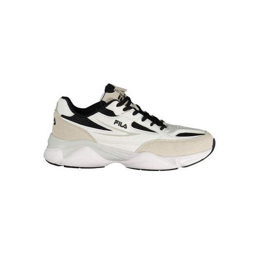 White Polyurethane Men Sneaker
