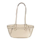 Beige Polyurethane Women Handbag