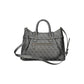 Black Polyurethane Women Handbag