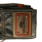 Men Black Wide Leather DG Metal Buckle Belt