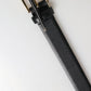 Men Black Classic Leather Metal Buckle Belt