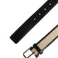 Men Beige Woven Leather Metal Buckle Belt