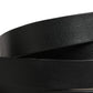 Black Double Strap Leather Silver Buckle Belt