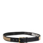 Men Beige Braided Leather Metal Buckle Belt