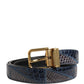 Men Multicolor Leather Metal Buckle Belt
