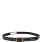 Men Multicolor Leather Metal Buckle Belt