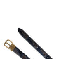 Men Multicolor Leather Metal Buckle Belt