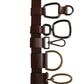 Men Brown Classic Leather Metal Buckle Belt