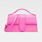 Neon Pink Leather Le Grand Bambino Handbag