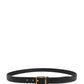 Men Black Classic Leather Metal Buckle Belt
