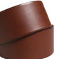 Brown Leather Wide Waist Metal Round Belt