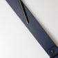 Men Blue Calf Leather Logo Metal Buckle Belt