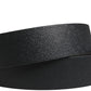 Men Black Classic Leather Metal Buckle Belt
